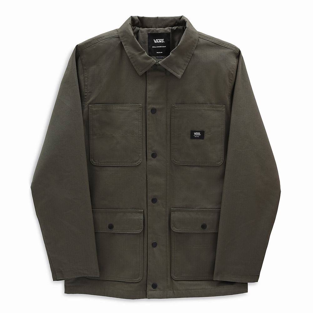 Vans Coats On Sale - Drill Chore Lined Mens Green