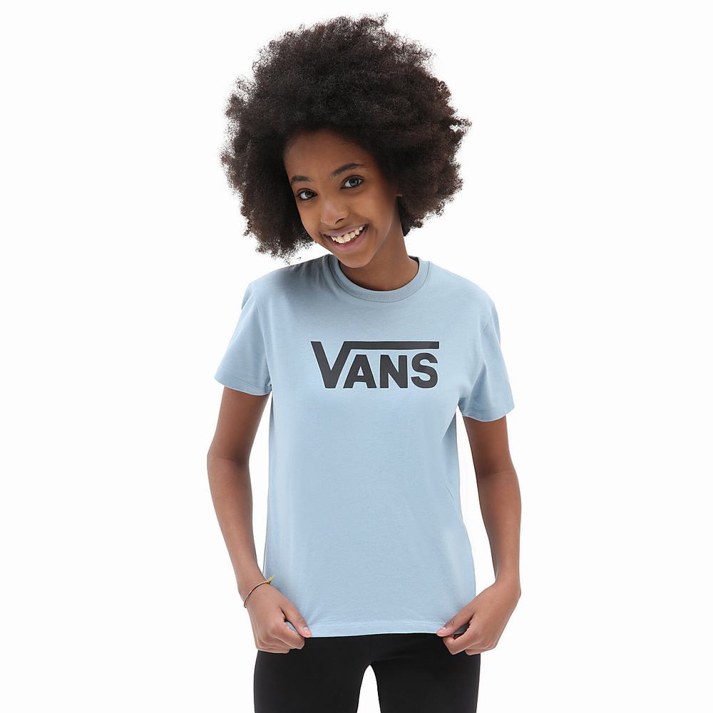 (8-14 years) Flying T Best V - Vans Blue Kids India Shirts Crew