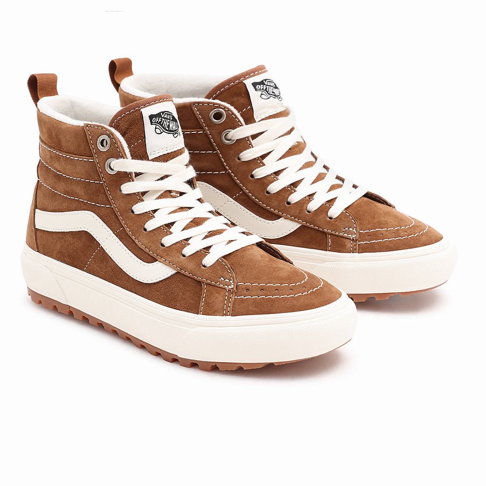 Vans Womens High Top Sneakers Official Website - Sk8-Hi MTE-1 Brown