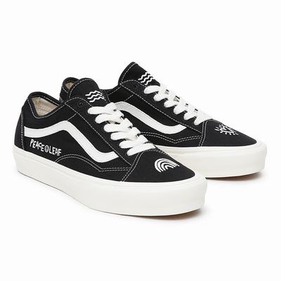 Supreme Vans Black White Old Skool Shoes MENS